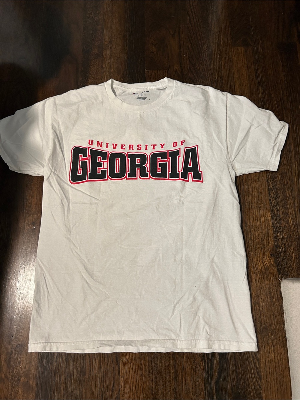 University of Georgia White Graphic Tee